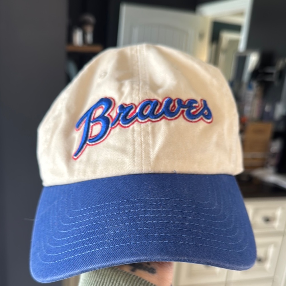 Braves Beige and Blue Cap